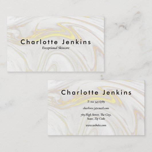 ミニマリストマエレガントーブルプロフェッショナル 名刺 (正面/裏面)