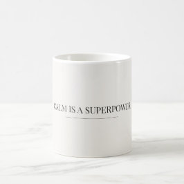 ミニマリストマグ「穏やかさは超能力」 コーヒーマグカップ