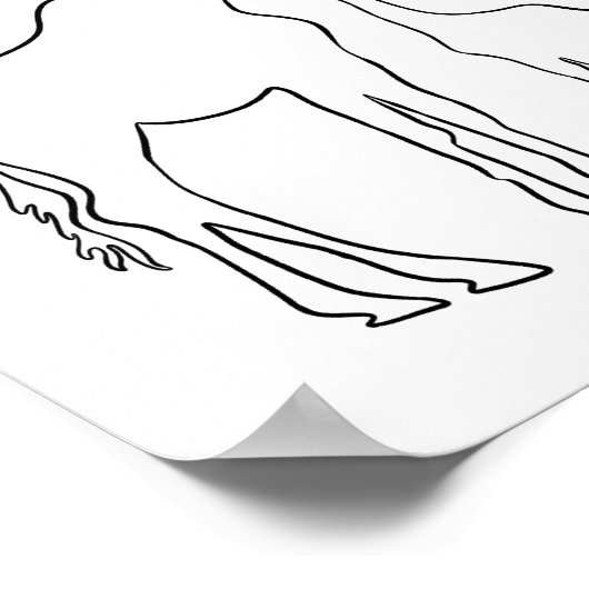 ミニマリストマザー&ベビーキリン子供部屋ウォール ポスター (角)