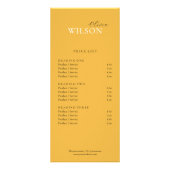 ミニマリストマスタード黄色の価格表ラックカード ラックカード (正面)