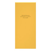 ミニマリストマスタード黄色の価格表ラックカード ラックカード (裏面)