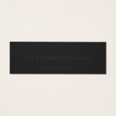 ミニマリストマットブラックカスタムビジネスラベル (裏面)
