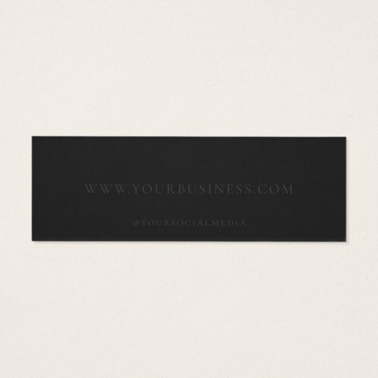 ミニマリストマットブラックカスタムビジネスラベル (裏面)