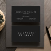 ミニマリストマットブラックプロフェッショナル 名刺