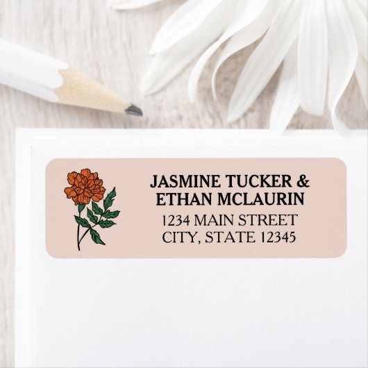 ミニマリストマリゴールド住所 シール (インサイチュ)