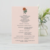 ミニマリストマリゴールド結婚式 プログラム (スタンド正面)