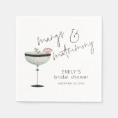 ミニマリストマルグアンドマトリモニーブライダルシャワー スタンダードカクテルナプキン (正面)
