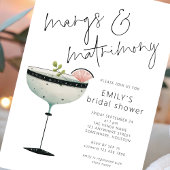 ミニマリストマルグアンドマトリモニーブライダルシャワー 招待状