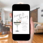 ミニマリストマルグアンドマトリモニーブライダルシャワー 招待状