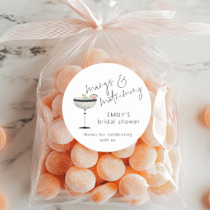 ミニマリストマルグスマトリモニティーサンキュアユーブライダルシャワー ラウンドシール