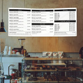 ミニマリストマーケットスタンドファストフードレストランメニュー 横断幕