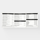 ミニマリストマーケットスタンドファストフードレストランメニュー 横断幕 (横)