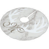 ミニマリストマーブルディアー〔雄ジカの〕枝角トゥーペモノグラム ブラッシュドポリエステルツリースカート (アングル)