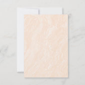 ミニマリストマーブルニュートラルピーチエレガントウェディング セーブザデート (裏面)