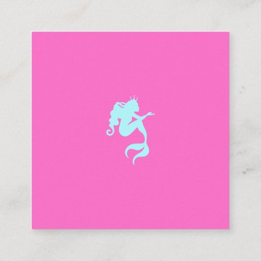 ミニマリストマーメイドガールブズベビー誕生日 エンクロージャーカード (裏面)