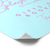 ミニマリストマーメイド誕生日パーティギフト&ブックス ポスター (角)