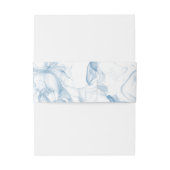 ミニマリストミスティブルーホワイトイニシャルデ結婚ートズ 招待状ベリーバンド (裏面例)