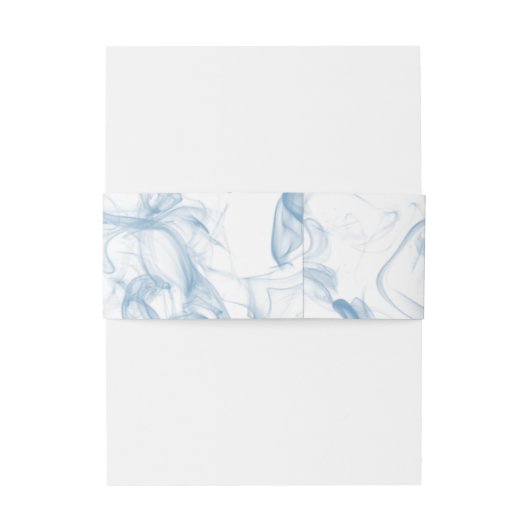 ミニマリストミスティブルーホワイトイニシャルデ結婚ートズ 招待状ベリーバンド (裏面例)