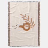 ミニマリストミッドセンチュリー抽象芸術幾何学模様 スローブランケット (正面縦)