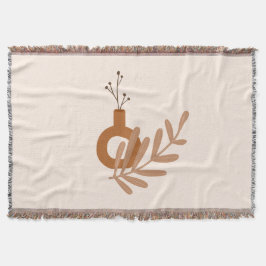 ミニマリストミッドセンチュリー抽象芸術幾何学模様 スローブランケット