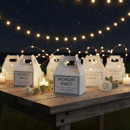 ミニマリストミッドナイトスナックカスタムウェディングの好意 フェイバーボックス