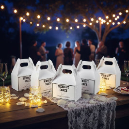 ミニマリストミッドナイトスナックカスタムウェディングの好意 フェイバーボックス