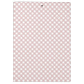 ミニマリストミュートされたピンクシェードプレイドパターン クリップボード (裏面)