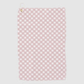 ミニマリストミュートされたピンクシェードプレイドパターン ゴルフタオル (正面)