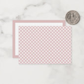 ミニマリストミュートされたピンクシェードプレイドパターン ノートカード (正面/裏面インサイチュ)