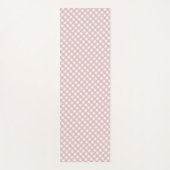 ミニマリストミュートされたピンクシェードプレイドパターン ヨガマット (正面)