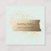 ミニマリストミントプロフェッショナルモダン スクエア名刺 (正面)