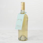 ミニマリストミント&金ゴールド時代誕生日 ボトルネックタグ (アングル)