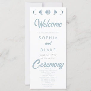 ミニマリストムーンフェイズシナ結婚式 プログラム