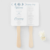 ミニマリストムーンフェイズシナ結婚式 プログラム ハンドファン (正面&裏面)