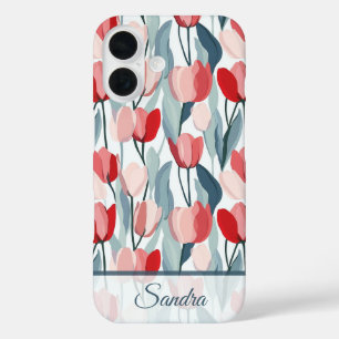 ミニマリストメイド・オブ・オナーギフトチューリップフラワーカスタム iPhone 16ケース