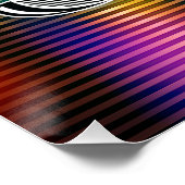 ミニマリストメタリックカラフルゴルフモノグラムデザイン ポスター (コーナー)