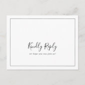 ミニマリストメニュー選択RSVPポストカード インビテーションポストカード (正面)