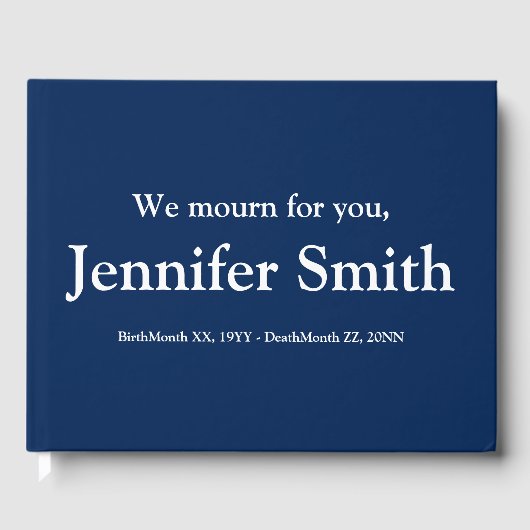 ミニマリストメモリーズゲストブック ゲストブック (正面)