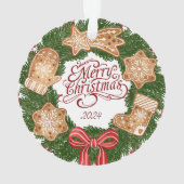 ミニマリストメリークリスマスオーナメント オーナメント (裏面)