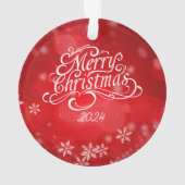 ミニマリストメリークリスマスオーナメント オーナメント (裏面)