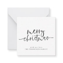 ミニマリストメリークリスマスススススクエアホリデーカード