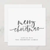 ミニマリストメリークリスマスススススクエアホリデーカード ノートカード (正面/裏面)