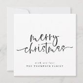 ミニマリストメリークリスマスススススクエアホリデーカード ノートカード (正面)