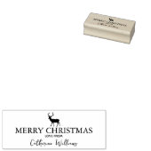 ミニマリストメリークリスマスディアーラベル ラバースタンプ (押印)