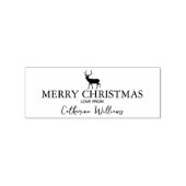 ミニマリストメリークリスマスディアーラベル ラバースタンプ (インプリント)