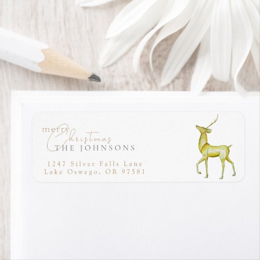 ミニマリストメリークリスマストインデナー差出人住所 ラベル (インサイチュ)