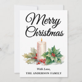 ミニマリストメリークリスマスブラック&ホワイト シーズンカード