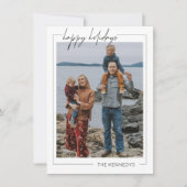 ミニマリストメリークリスマスホリデーグリーティングカード サンキューカード (正面)