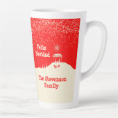 ミニマリストメリークリスマス出生シーン カフェラテマグ (右)