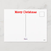 ミニマリストメリークリスマス出生シーン シーズンポストカード (裏面)